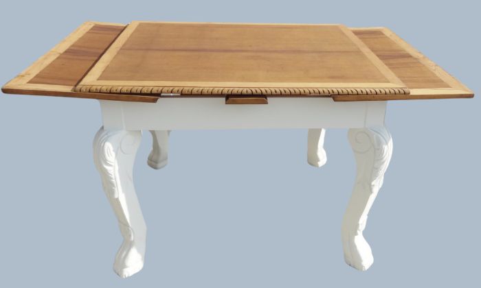 mesa con alas combinada en madera y blanco muebles personalizados javier larraz (2)